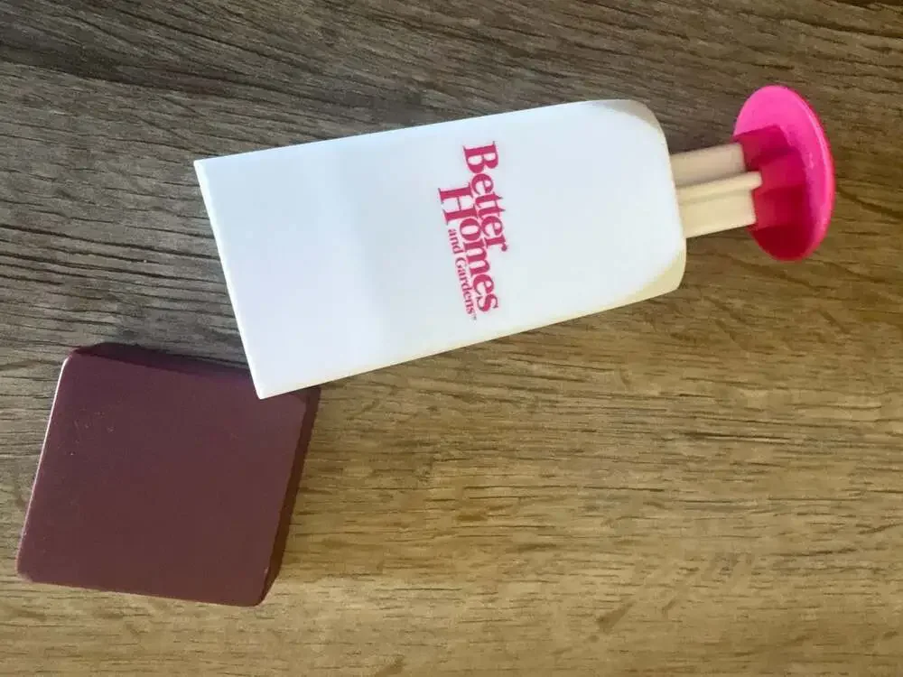 Better Homes and Gardens White and Magenta Butter Hugger Slicer Dispenser
